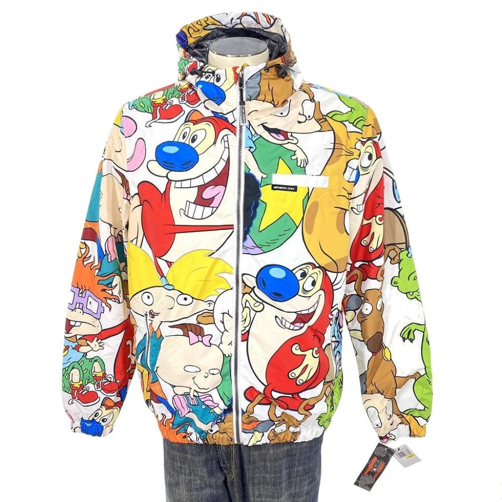 Members Only Nickelodeon 90s Cartoons Zip Jacket‎